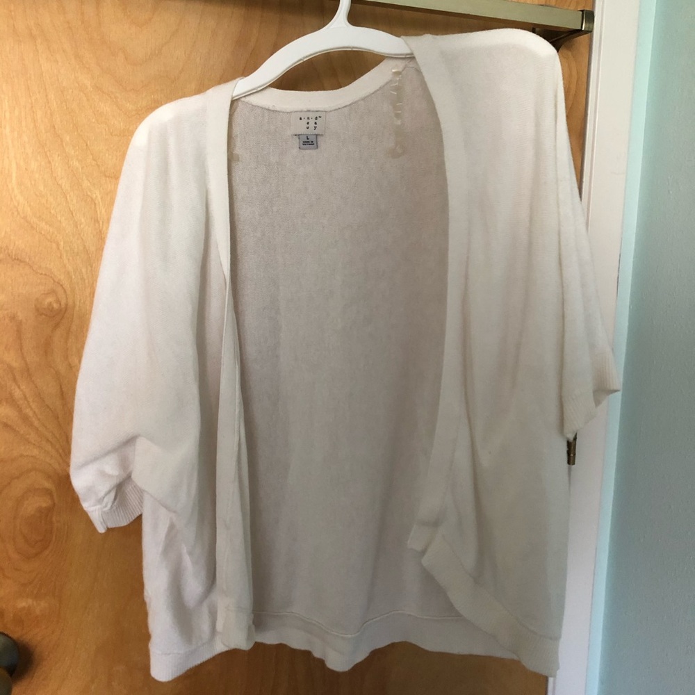 Simple White Cardigan
